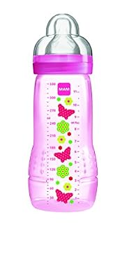MAM BIBERON 2EME AGE Cercles Rose Tétine Débit X (330 ml)