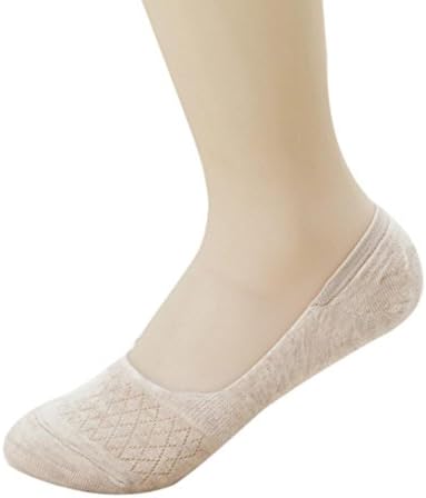Socks, Manadlian Men Cotton Invisible Crew Low Cut Socks Casual Business Classic Ankle Socks Summer Women Breathable Cotton Ankle Socks Invisible Comfortable Low Cut Socks (Khaki, Free)