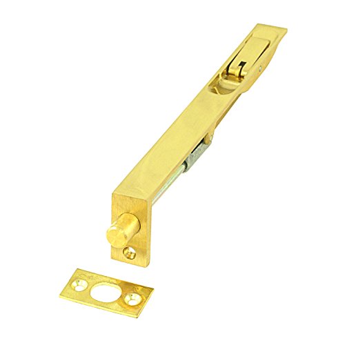 Supreme Heavy Duty Flush Bolt - Door Bolt for French Doors & Double Doors 100/150/200mm Brass/Chrome/Satin (100mm, Brass)