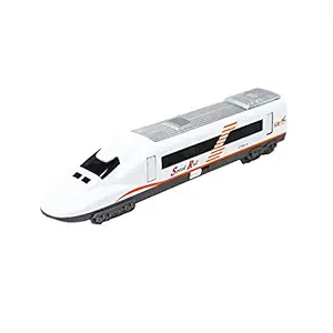 Tootpado Diecast Train for Kids High Speed Bullet Train Model Pull Back Action 7 Inch Long with Music - White (1TNG520)