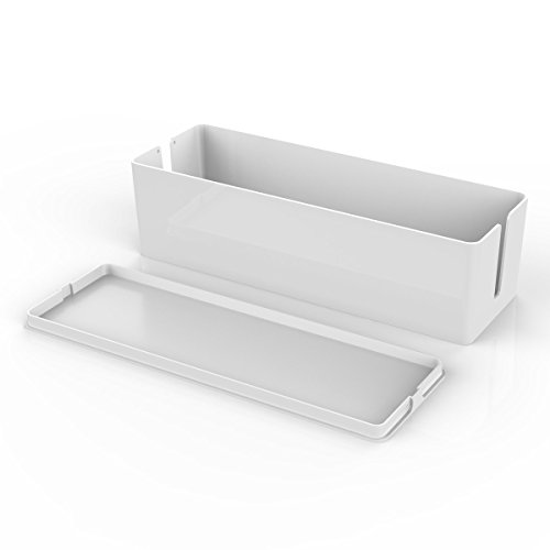 ORICO Kabelbox Kabelorganisator Steckdosenorganizer Kabelaufbewahrung Aufbewahrungsbox Ladestation Verkleidung, Lagerungsbox der Steckdosenleiste Kabel, Größe: 324 x 97 x 93 mm (Weiß) - 2