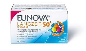 Preisvergleich Produktbild EUNOVA Langzeit 50+ Nahrungsergänzungsmittel mit Nährstoffperlen