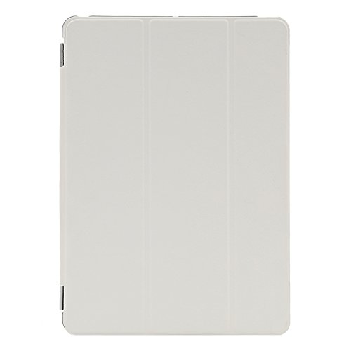 Besmall Neu Ultra Slim Edles iPad Air iPad 5 Hülle – Smart Cover Leder Case Schutz Hülle Tasche + Back Case – inkl. Displayschutzfolie Reinigungstuch Stift mit Multi Ständer Auto Sleep Wake (iPad Air/iPad 5, Farbe:Weiß) - 6