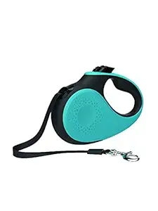 Royale Dog 360? Tangle-Free, Heavy Duty Retractable Dog Leash with Anti-Slip Handle; 16 ft Strong Nylon Tape; One-Handed Brake, Pause, Lock (Blue, Large)