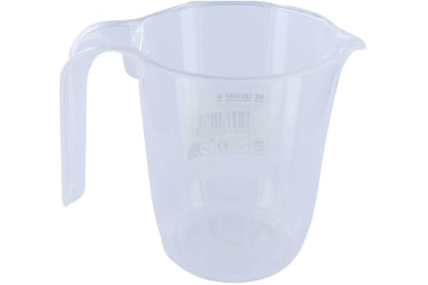 Fackelmann 44985 Verre doseur plastique, verre doseur cuisine, pichet doseur avec bec verseur, verre doseur 500 ml, verre mesureur cuisine, Plastique, Transparent, 11,2 x 9,8 cm