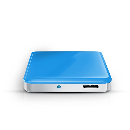 CSL - USB 3.0 2,5" SSD / SATA Festplattengehäuse extern | UASP und SATA3 fähig | für 9.5mm 7mm SATA I/II/III, SSD, HDD | USB 3.0 (5 GBit/s) inkl. UASP Mode (USB 3.0 Booster) | WerkzeugloseInstallation | für PC / Mac / Notebook | blau