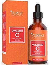 Purest Naturals Enhanced Vitamin C Serum + Hyaluronic Acid - 2 Oz - Best Skin Brightening & Anti Aging Formula - Fades Age Spots - 20% Vitamin C Super Strength - Made With Organic Ingredients …