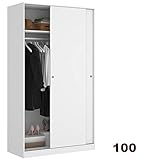 Armario Alto con dos puertas correderas en color Natural ideal para cualquier tipo de dormitorio. Es perfecto para cualquier habitación y tiene una gran capacidad de almacenaje. Está fabricado en melamina de alta calidad