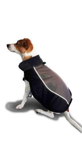 Pet Tribe pt72611 Impermeable horby 25 cm, Gris Negro