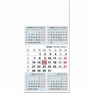 Preisvergleich Produktbild 5 x Güss 5-Monatskalender 30x64cm Kalendarium 2019