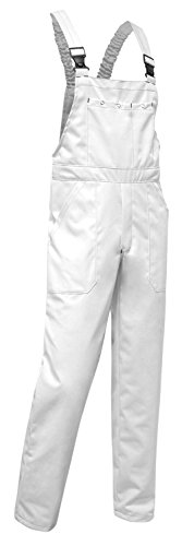 KERMEN - Arbeits-Latzhose Hamburg Kombi-hose Berufskleidung Maler-hose - made in EU - Farbe : Weiß