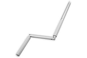 DIWARO. DIWARO Aluminium Rolladen Kurbelstange, Rohr Innen Ø 9,9 mm, Aussen Ø 13 mm, Farbe Alu Natur, Länge der gestreckten Rolladenkurbel 800 mm,(Alu Natur | 9.9 mm | gestreckte Länge 800 mm)