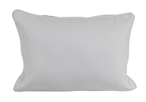 Homescapes dekorative Kissenhülle Plain Colour, grau, 30 x 50 cm, Kissenbezug mit Reißverschluss aus 100% reiner Baumwolle