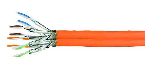 LogiLink LAN Installationskabel Cat.7A S/FTP, 2x(4x2xAWG23), 1000 MHz PrimeLine LSZH orange, 100m, Duplex