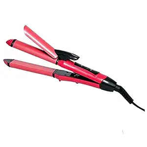 Walberrie 2 in 1 Hair Straightener and Curler, Medium W2009,(Pink)