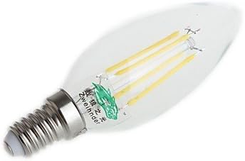 FVLU 0-4W E14 LED Filament Bulbs C35 4 Dip LED 380 lm Warm White / Cool White Decorative AC 220-240 V , cold white
