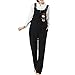 DEHANG Cotton Maternity Bib Pants Trousers With Adjustable Strap Size XL - Black