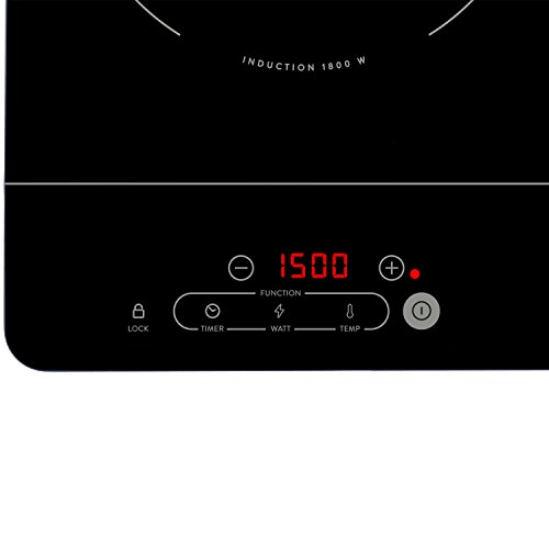 Doppel-Induktionskochfeld 3500 Watt von Springlane Kitchen randloser Glaskeramik Induktions-Herd mit 2 Kochplatten extra dünn und tragbar mit Touch Control Steuerung, LED Display und Timerfunktion - 2
