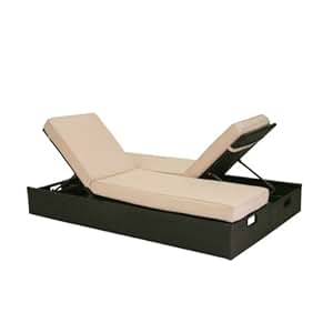 Greemotion 429135 Korb Doppelbett Siesta Rattan, schwarz: Amazon.de: Garten