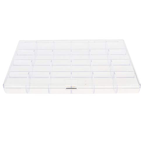 Preisvergleich Produktbild MagiDeal 24 Fächer Schmuck Perlen Kunststoff Container Aufbewahrungsbox Nageldesign Zubehör Dekorationen Nagelschmuck Organizer