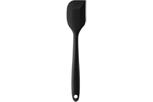 LMYTDO Silicone Spatula, Spatulas for Cooking 450°F Heat Resistant Non-Stick Rubber Spatulas One Piece Seamless Design for Cooking, Baking and Mixing, Dishwasher Safe (Black)