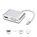 Produktbild LANMU USB C auf HDMI Adapter, 2 in 1 USB 3.1 Typ C auf 4K HDMI VGA Display Adapter Konverter kompatibel mit Huawei Mate Book,Huawei P30/Mate 20, Samsung Galaxy S9 S10 Smartphone usw.