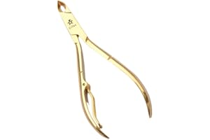Gifaz Tronchesino per Cuticole in Acciaio Inox finitura dorata: Taglia Cuticole Professionale per Manicure e Pedicure, Lunghezza 105 mm