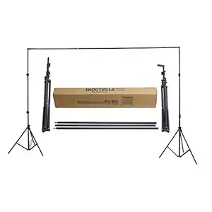 SHOOTVILLA Studio Backdrop Background Stand Camera Accessory Photography Stand kit Support System Portable and Foldable with Bag (SV-BS)