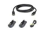  Aten 2L-7D02UDPX4 Cable para Video, Teclado y ratón (kvm) Negro 1,8 m - Switch KVM (USB Type-A/3.5mm/DisplayPort, USB Type-B/3.5mm/DisplayPort, Negro, 1,8 m)