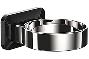 Anicy Uchwyt na suszarkę do włosów, bez wiercenia, 1 sztuka, uchwyt na suszarkę do włosów, akcesoria do przechowywania, organizer do suszarki do włosów, ze stali nierdzewnej (czarny)