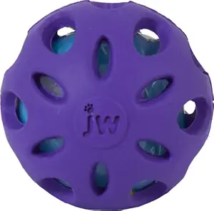 JW Pet Company Crackle Heads Crackle Ball Dog Toy, Small (Colors Vary)