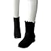 Produktbild TianWlio Stiefel Frauen Herbst Winter Schuhe Stiefeletten Boots Keilstiefel Runde Form Freizeit Schuhe Flache untere Stiefel Elastische Warme Schuhe Schwarz 38