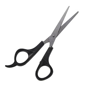 TOOGOO(R)Stainless Steel Blade Black Plastic Handle Hair Scissors 6.7" - Image 3