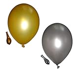 50 metallic Luftballons je 25 Gold & Silber Qualitätsballons 27 cm Ø (Standardgröße B85)