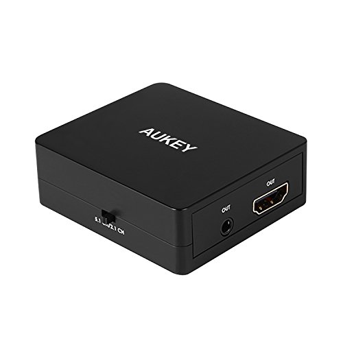 AUKEY HDMI Audio Splitter 4K und 3D HDMI zu HDMI + Toslink / SPDIF + 3, 5mm Stereo Analog HDMI Audio Extractor für Apple TV , Blu-ray Player , Xbox One und mehre Geräte - 2