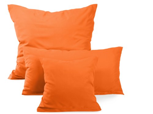 4er Pack zum Sparpreis – Microfaser-Kissenhüllen – Wohndekoration in schlichtem Design – 8 modernen Uni-Farben und 3 Größen, 40 x 40 cm, terra - 9