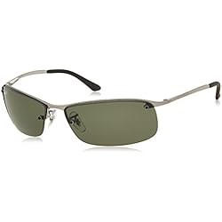 Ray-Ban Rb3183 Gafas de sol, Rectangulares, Polarizadas, 64, Gunmetal