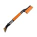 Auto Schneebürste Mit Pinsel Und Rakelkopf, Auto Schneeräumbesen Mit Eiskratzer, Kleinwagen-Windschutzscheibe   - Leicht, Robust, Langlebig,Orange