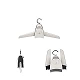 Sixcup Séchoir À Vêtements Cintre Portable Électrique Cintre Sec Voyage Séchoir Mini Séchoir Pliable Compact Électrique Séchoir à Linge Chauffage Voyage Affaires La Famille (Blanc)