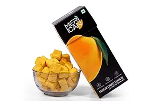 MERICAN Freeze Dried Mango | Healthy Snack | 100% Natural, Vegan, No Preservatives, No Added Sugar | Low Calorie Snack | Dehydrated Snacks for Kids and Adults | (20Gm) (Mango)