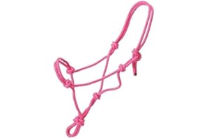 Wonder Wish Adjustable Rope Horse Halters For Training and Riding - Pony(Pink)