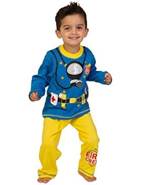 The Pyjama Factory Schlafanzug / Kostüm für Jungen, Design: Feuerwehrmann Sam, 2–6Jahre
