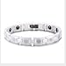 Produktbild MTK Weißes keramisches magnetisches Armband, Gesundheitsarmband mit Zirkonia mit Schmuckkästchen, lindern Schmerzen/Arthritis/Rsi/Karpaltunnel/Migräne/Müdigkeit reduzieren/Durchblutung verbessern