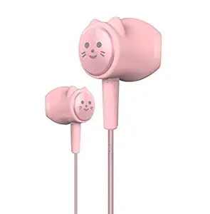 FunBlast Earphone for Kids ? Colorful Cat Design Earphone for Girls, Stylish Stereo Earphones Wired with Mic for Girls/Boys, Earphone for Gaming, Best Gifts for Birthday