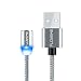 Produktbild Magnetisches Ladekabel IPHONE MICRO TYPE-C USB-Ladekabel mit Stromanzeige,Silver,Plusaline
