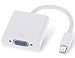 Produktbild Mini DisplayPort (DP) auf VGA, HaoDe Vernickelt Mini DisplayPort (Thunderbolt Port kompatibel) Mini DP auf VGA Stecker auf Buchse Adapter (weiß / schwarz) (weiß)