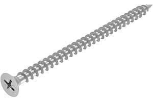 SECCARO Viti per truciolato 5 x 100 mm, in acciaio inox V2A VA A2, viti per legno con filettatura completa, Phillips a croce/PZ, 100 pezzi