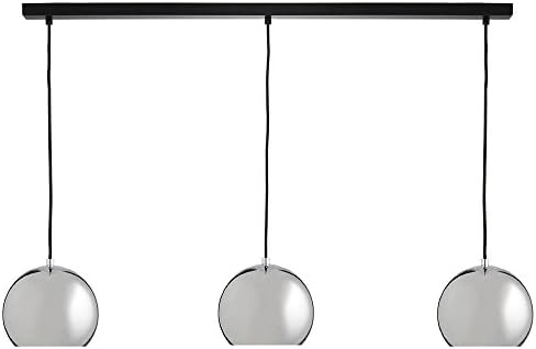 FRANDSEN - Frandsen Ball Track Hanging Lamp 3 Heads Lights Pendant Lights, metal chrome