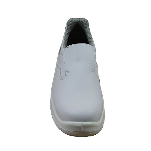 Sicherheitsschuhe S2 SRC Arbeitsschuhe Kochschuhe Laborschuhe Slipper Nessuna Collezione Weiss B-Ware - 2