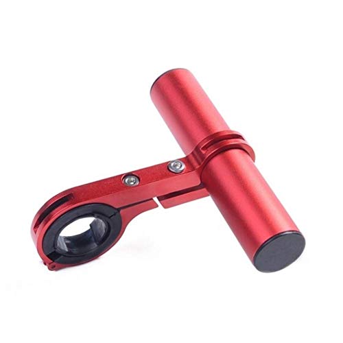 EUYOUZI Bike Handlebar Extender Lamp Light Phone Mount Holder Bracket Extension Aluminum Alloy Bicycle Speedometer Headlight Light Lamp Holder (Red)